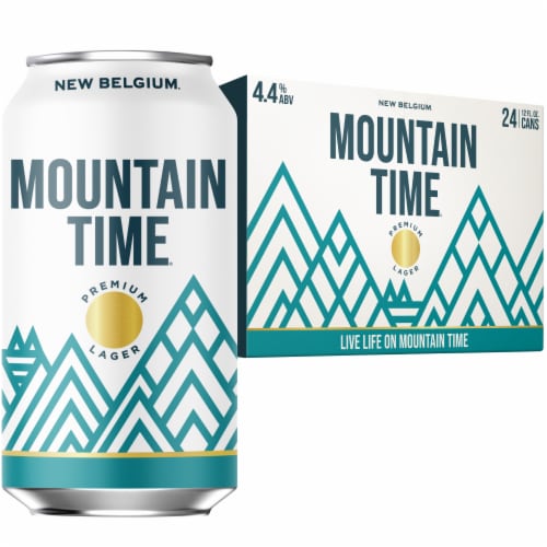 New Belgium Mountain Time Premium Lager Craft Beer Perspective: bottom