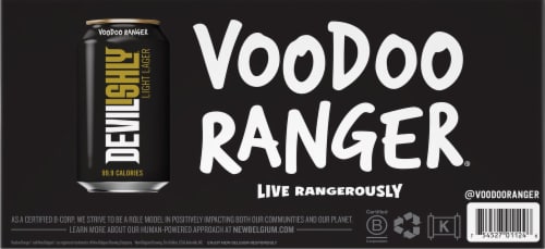 New Belgium Voodoo Ranger Devilishly Light Lager Beer Perspective: bottom