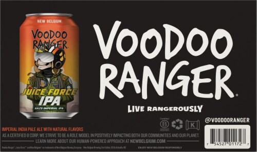 New Belgium Voodoo Ranger Juice Force Hazy Imperial IPA Beer Perspective: bottom