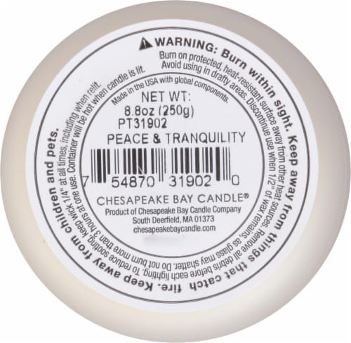 Chesapeake Bay Candle Mind & Body® Jar Candle Peace + Tranquility Perspective: bottom