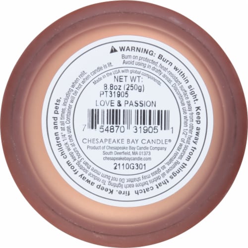 Chesapeake Bay Candle Mind and Body Peace and Tranquility Jar Candle - Frosted Coral Perspective: bottom
