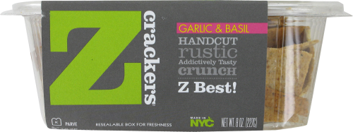 Z Crackers Garlic & Basil Crackers Perspective: bottom