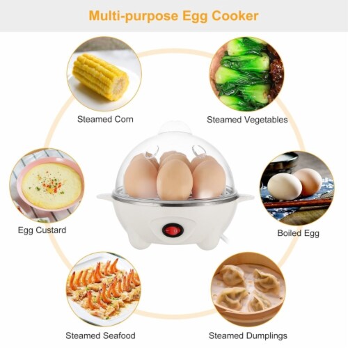 Electric Egg Cooker 7-Capacity BPA-Free Hard-Boiled Egg Maker with Auto-Off Measuring Cup Perspective: bottom
