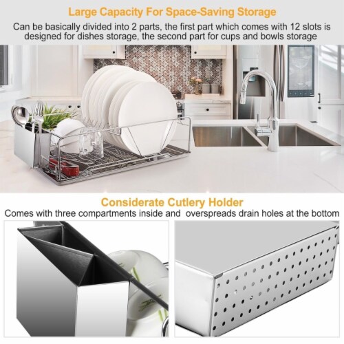 Stainless steel cutlery drying rack outlet