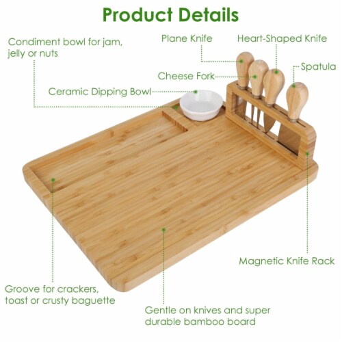 Cheese & Crackers Serving Board, Wooden Tray