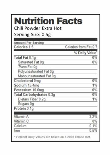 Aiva Chili Powder Extra Hot 2 lb Perspective: bottom
