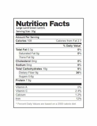 Aiva Laird Large Green Lentils 4 lb Perspective: bottom