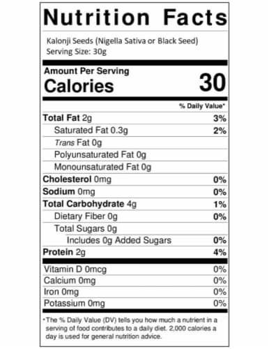 Aiva Kalonji Seeds (Nigella Sativa or Black Seed) 14 oz Perspective: bottom