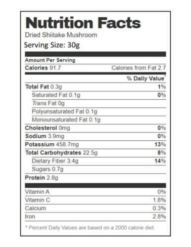 Aiva Dried Shiitake Mushroom 1 lb Perspective: bottom