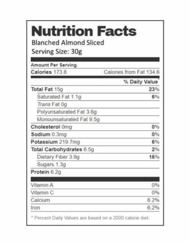 Aiva Almonds Sliced 14 oz Perspective: bottom