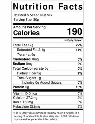 Aiva Roasted Salted Nut mix 14 oz Perspective: bottom