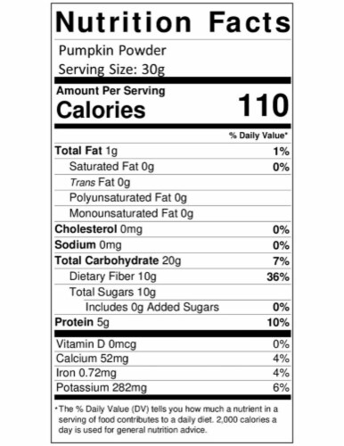 Aiva Pumpkin Powder 7 oz Perspective: bottom
