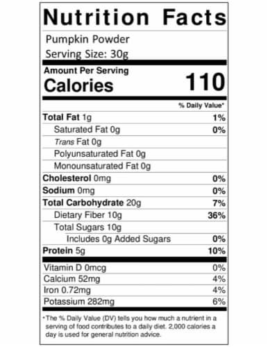 Aiva Pumpkin Powder 14 oz Perspective: bottom