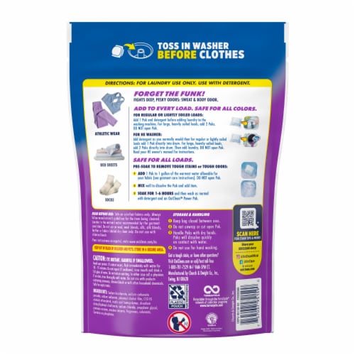 OxiClean Odor Blasters Odor & Stain Remover Power Paks Perspective: bottom