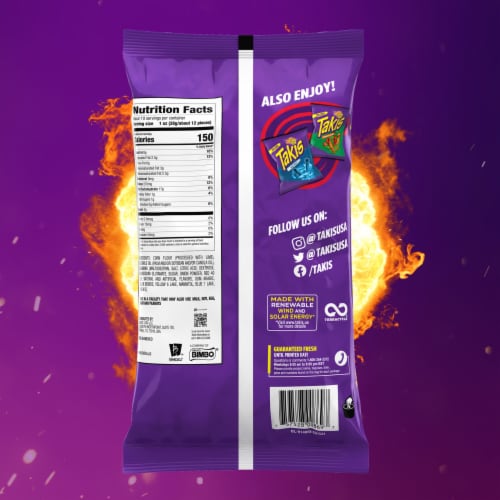 Takis Nitro Habanero & Lime Rolled Tortilla Chips Perspective: bottom