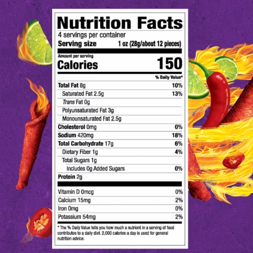 Takis® Fuego Hot Chili Pepper & Lime Tortilla Chips Perspective: bottom
