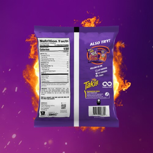 Takis Flare Stix Chili Pepper & Lime Corn Snack Sticks Perspective: bottom