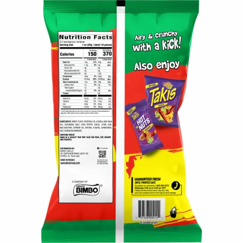 Barcel Chicharrones Chili Pepper & Lime Puffed Wheat Snack Perspective: bottom