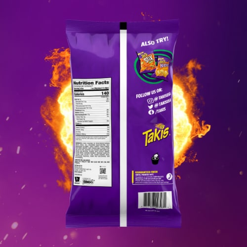 Takis Jalapeno Typhoon Kettlez Jalapeno Kettle-Cooked Potato Chips Perspective: bottom