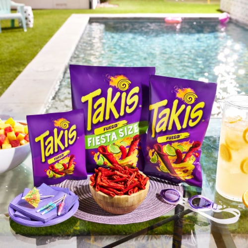 Takis® Fuego Hot Chili Pepper and Lime Rolled Tortilla Chips Fiesta Size Perspective: bottom