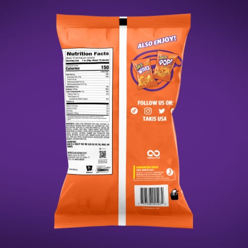Takis Intense Nacho Cheese Rolled Tortilla Chips Perspective: bottom