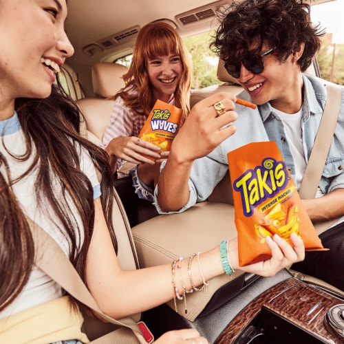 Takis Intense Nacho Cheese Rolled Tortilla Chips Perspective: bottom