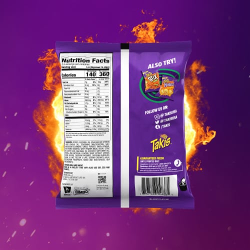Takis Jalapeno Typhoon Kettlez Jalapeno Kettle-Cooked Potato Chips Perspective: bottom