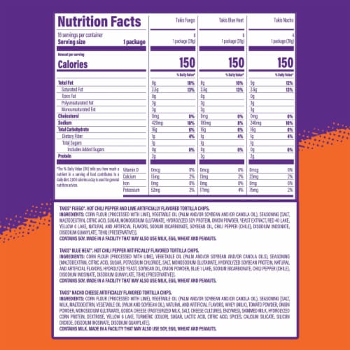 Takis Hero Assorted Rolled Tortilla Chips Perspective: bottom