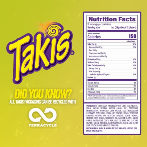 Takis Chile Limon Chili & Lime Rolled Tortilla Chips Perspective: bottom