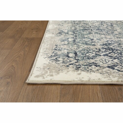 Heritage 9372 Ivory/Blue Anna Area Rug, Size - 2'2 x 7'11 Runner Perspective: bottom