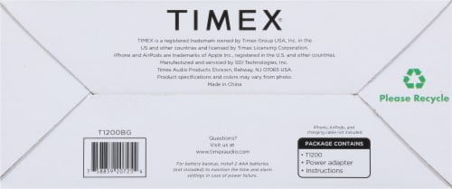 Timex Dual Alarm Clock with USB Port and Night Light Perspective: bottom