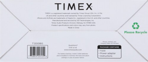 Timex Dual Alarm Clock with USB Port and Night Light Perspective: bottom