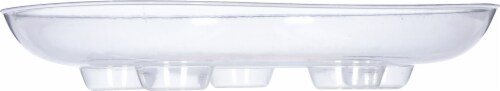 Curtis Wagner Plastics 8 Inch Vinyl Plastic Footed Plant Saucer - Clear Perspective: bottom