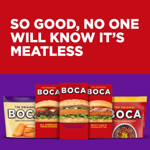 BOCA Original Vegan Chik'n Veggie Patties, Box Perspective: bottom