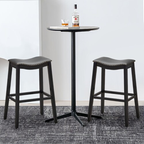 Gray saddle bar stools discount