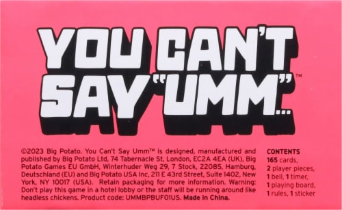 You Can't Say Um Party Game Perspective: bottom
