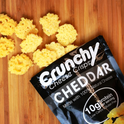 Cheddar Crunchy Cheese Crisps, Made with 100% All Natural Cheese, Keto Friendly, Gluten Free Perspective: bottom
