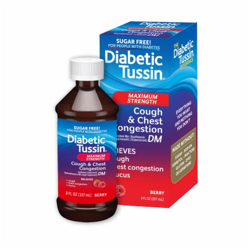 Diabetic Tussin Maximum Strength Berry Cough & Chest Congestion Perspective: bottom