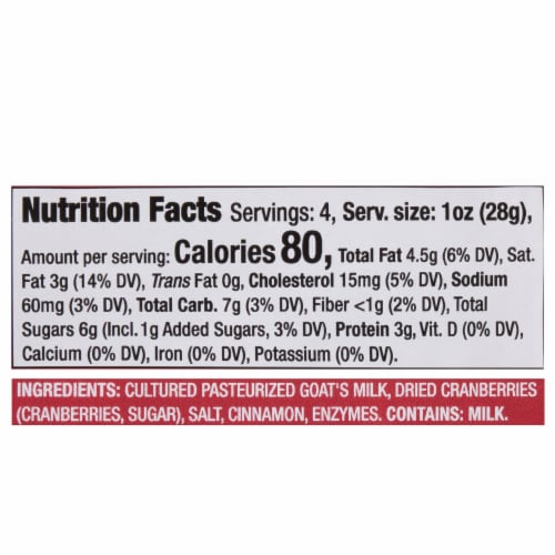 Montchevre® Cranberry Cinnamon Goat Cheese Log Perspective: bottom