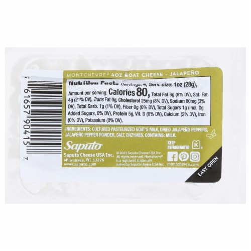 Montchevre® Jalapeno Goat Cheese Log Perspective: bottom