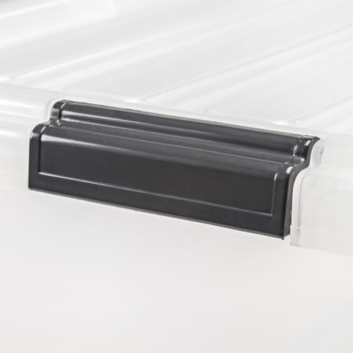 IRIS USA 68Quart/17Gal. Stackable Plastic Storage Bins with Lids and Latch Buckles, Clear Perspective: bottom