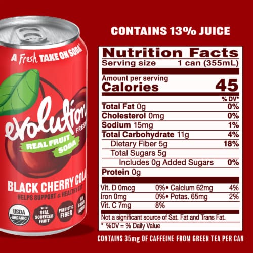 Evolution Fresh® Black Cherry Cola Organic Real Fruit Soda Perspective: bottom