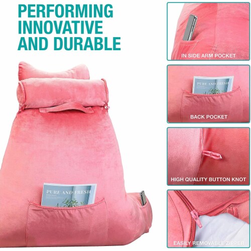 Bed backrest pillow deals with arms