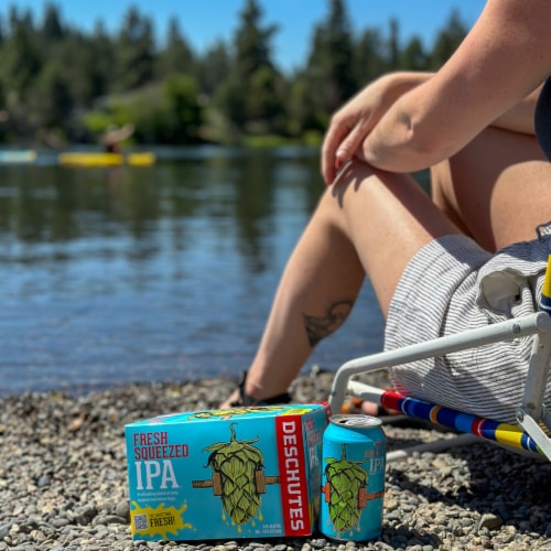 Deschutes Brewery® Fresh Squeezed IPA Craft Beer Single Can Perspective: bottom
