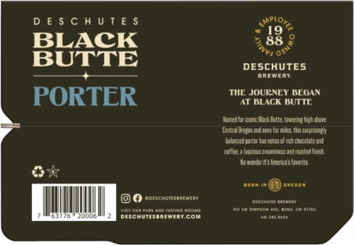 Deschutes Brewery® Black Butte Porter Craft Beer Perspective: bottom