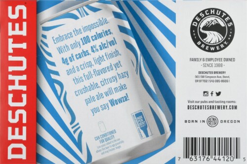 Deschutes® Lo-Cal Hazy Pale Ale Perspective: bottom