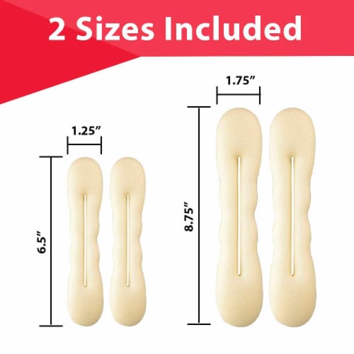 HAWWWY Blonde Magic Bun Maker Foam 4 Pack, Easy Sponge Hair Bun Shaper for Updos Perspective: bottom