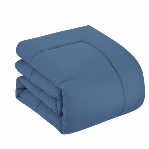 Sweet Home Collection | All Season Solid Bed-in-A-Bag includes Sheet, Queen, Denim Perspective: bottom