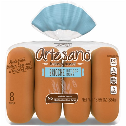 Alfaro's Artesano Brioche Hot Dog Buns Perspective: bottom