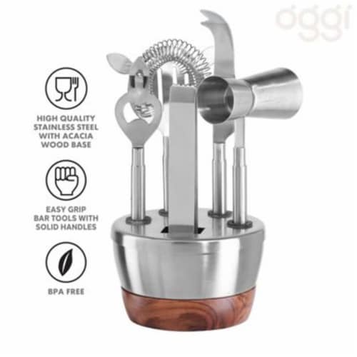 Oggiᵀᴹ Modernist 6Piece Stainless Steel Bar Tool Set, 6 units Ralphs